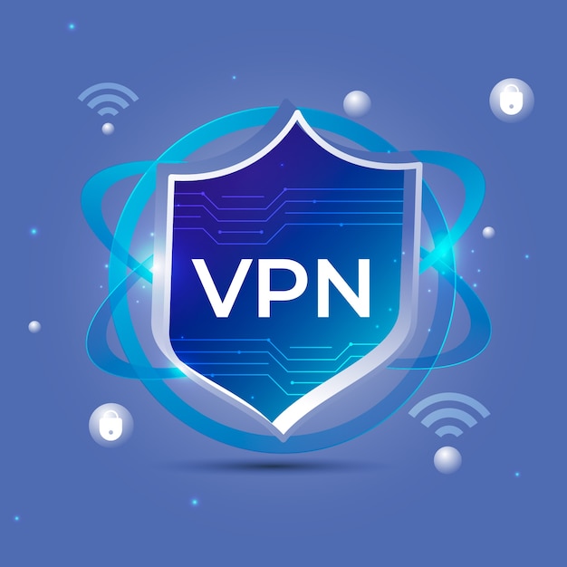 Free Vector Gradient Colored Vpn Illustration