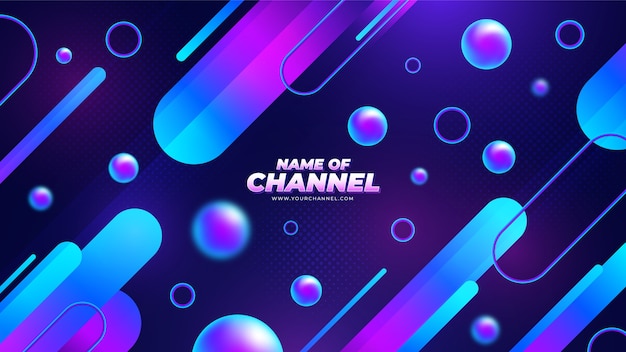 Free Vector | Gradient colored youtube banner
