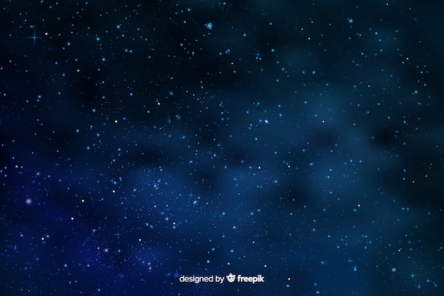 Gradient crowded starry night background Free Vector