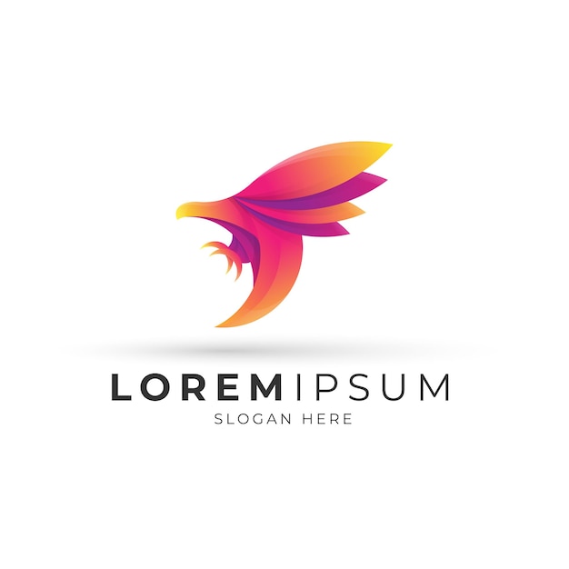 Premium Vector | Gradient eagle logo