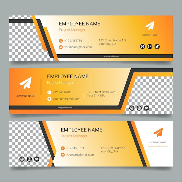 Download Free Gradient Email Signature Collection Premium Vector Use our free logo maker to create a logo and build your brand. Put your logo on business cards, promotional products, or your website for brand visibility.
