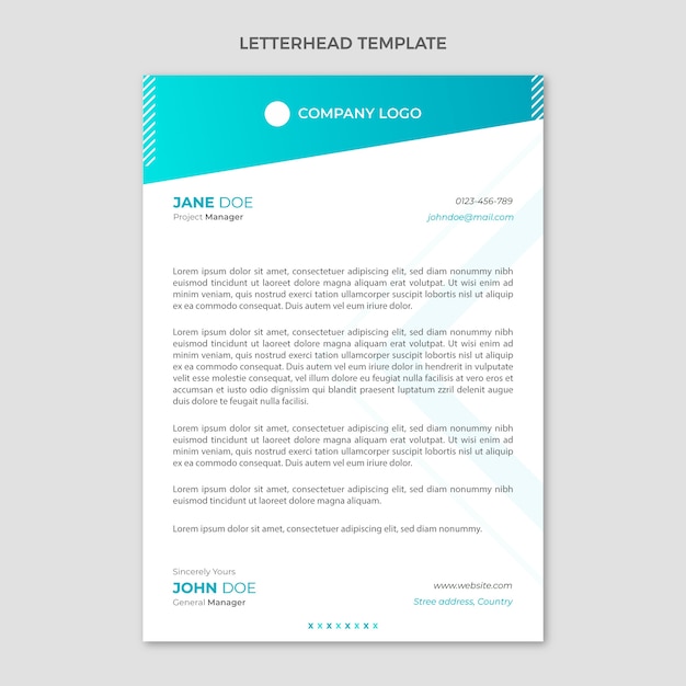 Free Vector | Gradient fitness letterhead template