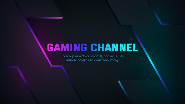 Free Vector Gradient Gaming Youtube Channel Art