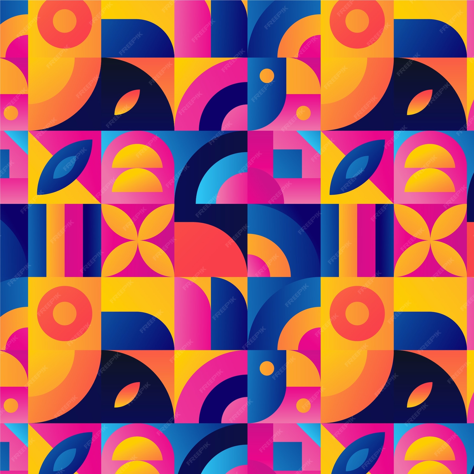 Premium Vector | Gradient geometric mosaic pattern design