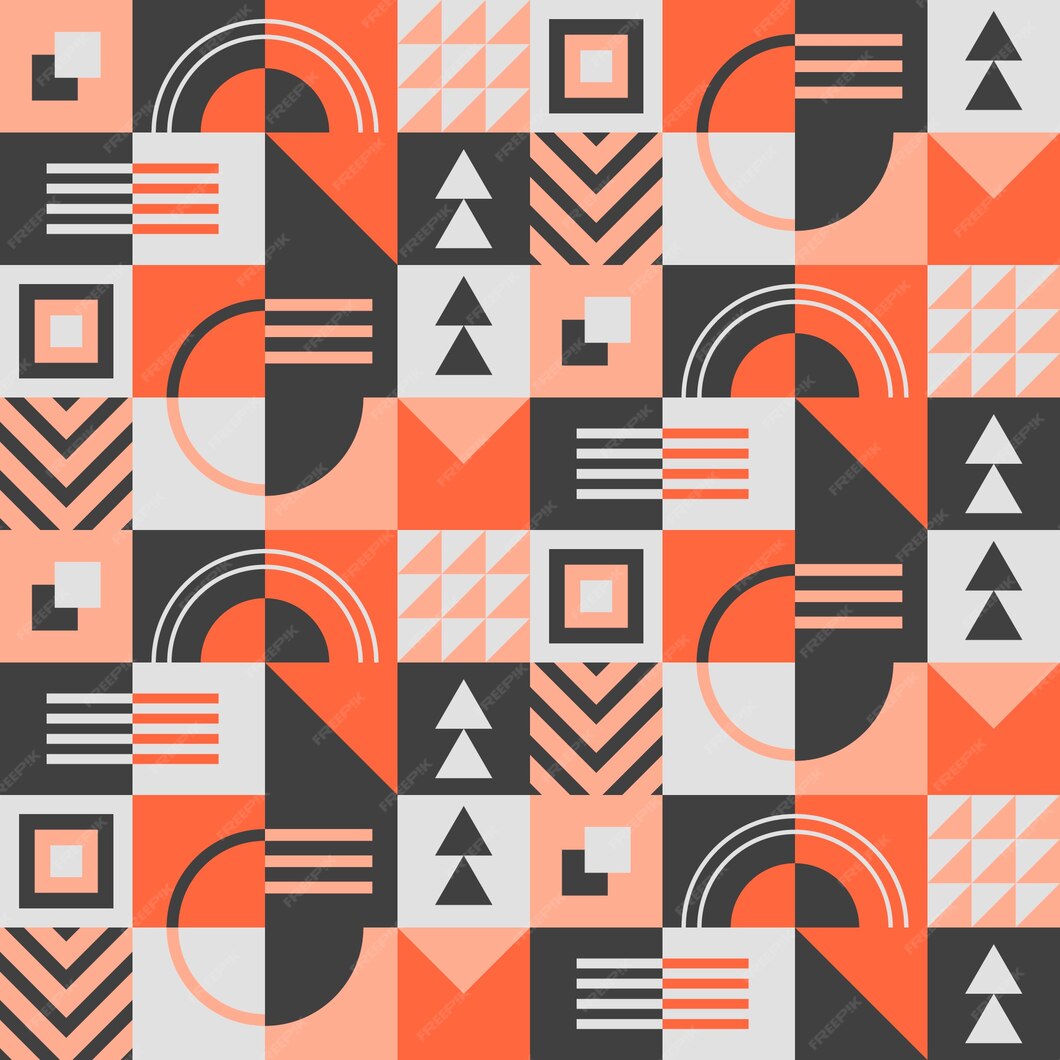 Premium Vector | Gradient geometric mosaic pattern design