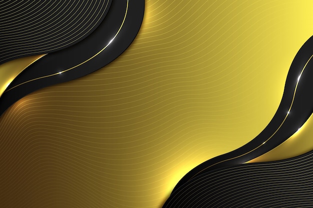 Premium Vector | Gradient golden luxury background