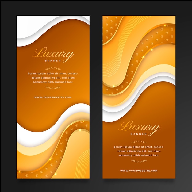 Premium Vector Gradient Golden Luxury Banners