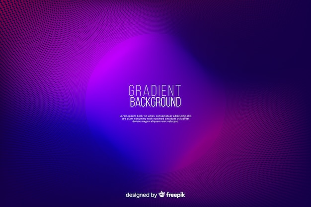Gradient halftone effect colorful background Free Vector