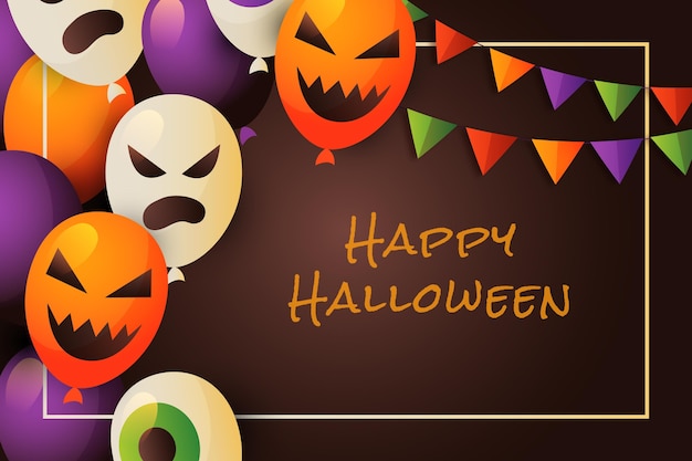 Premium Vector | Gradient halloween background