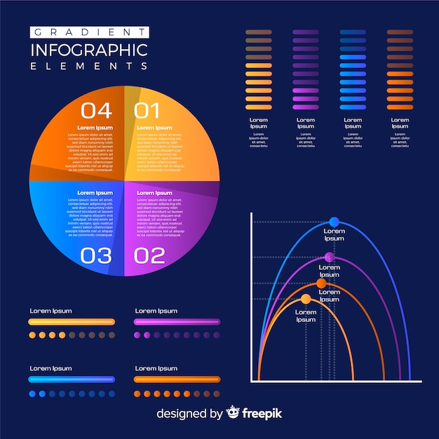Free Vector | Gradient infographic elements template