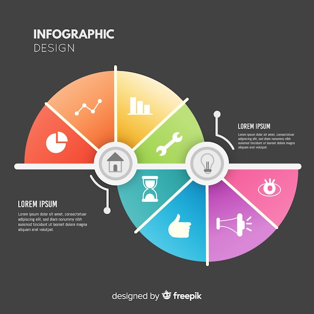 Free Vector | Gradient infographic template flat design