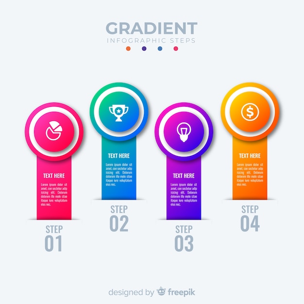 Gradient infographic Free Vector