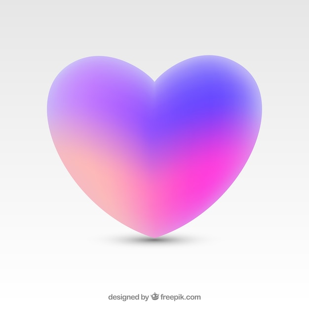 Gradient isolated heart background | Free Vector