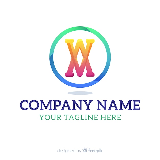 Download Free Gradient Logo Template With Abstract Shape Free Vector Use our free logo maker to create a logo and build your brand. Put your logo on business cards, promotional products, or your website for brand visibility.