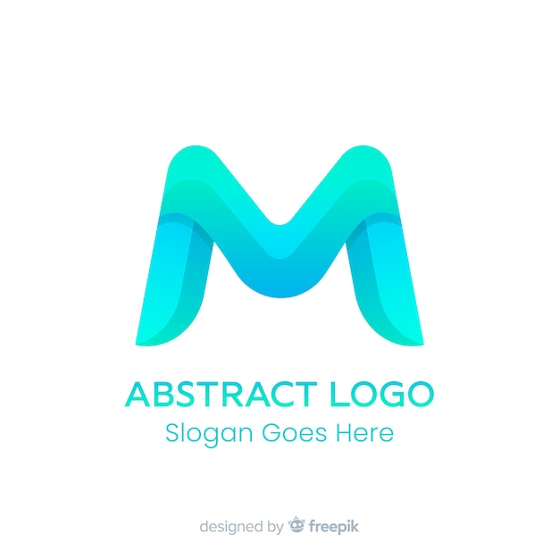 Gradient logo template with abstract shape Free Vector