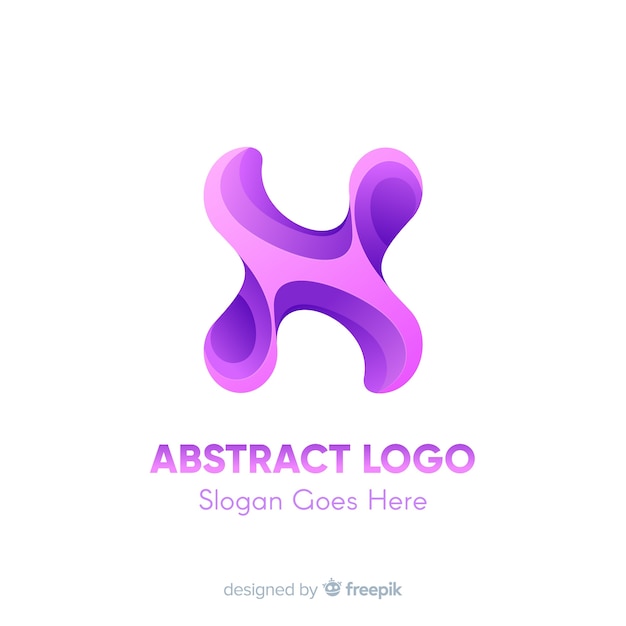 Gradient logo template with abstract shape Free Vector