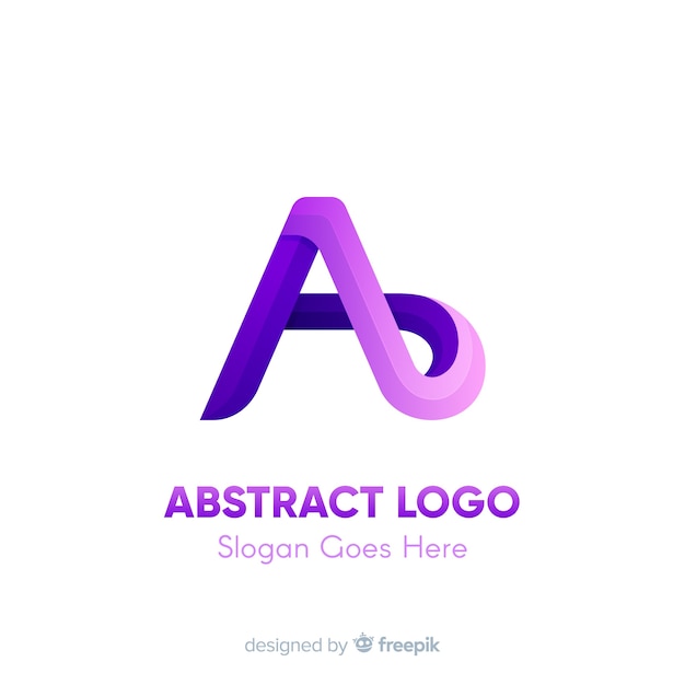 Gradient logo template with abstract shape Free Vector