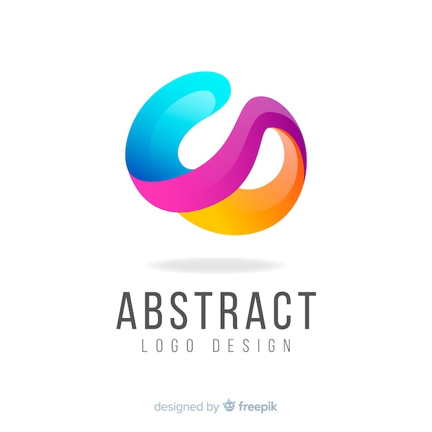 Gradient logo template with abstract shape Vector | Free Download