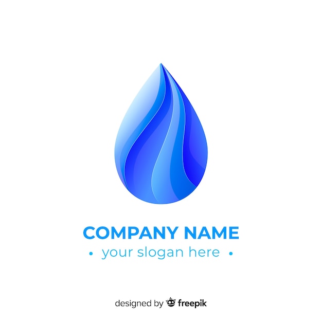 Gradient logo with abstract shape Free Vector