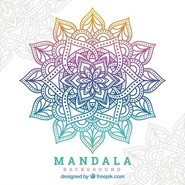 Download Gradient mandala background | Free Vector