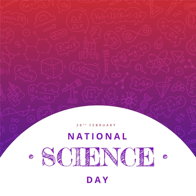 Premium Vector | Gradient national science day background