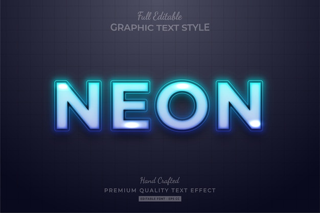 Premium Vector | Gradient neon editable premium text style effect