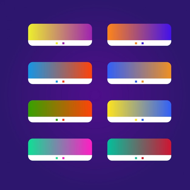 Premium Vector | Gradient palette collection