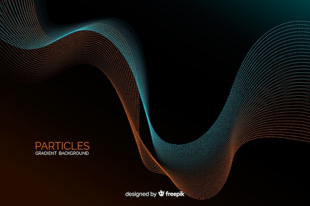 Gradient particles background Free Vector