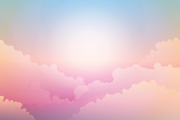 Premium Vector | Gradient pastel sky background
