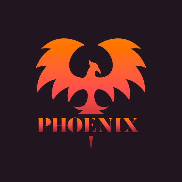 Premium Vector | Gradient phoenix logo template