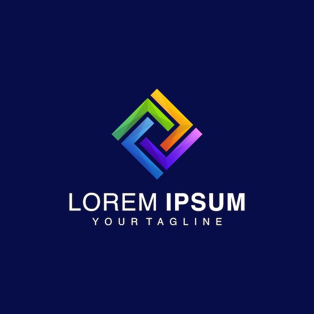 Premium Vector | Gradient rhombus logo