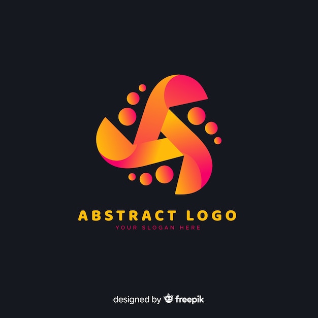 Gradient rounded abstract business logotype Free Vector