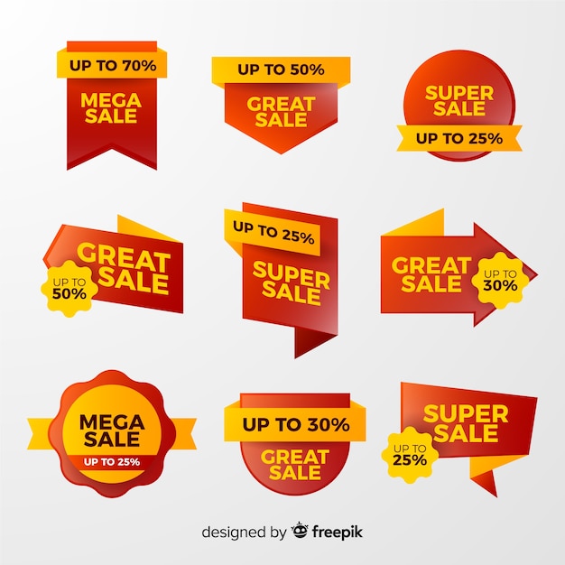 Free Vector | Gradient sales label collection