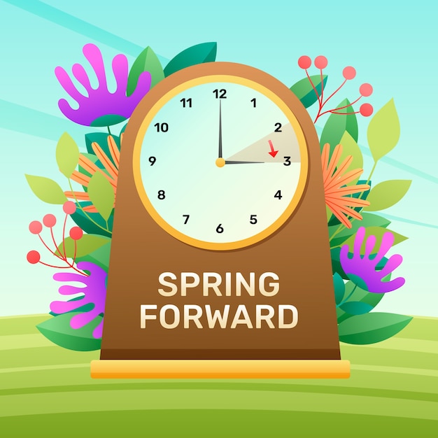 Premium Vector | Gradient spring forward illustration