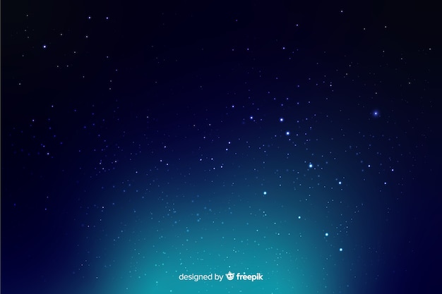 Gradient Starry Night Dark Background | Free Vector