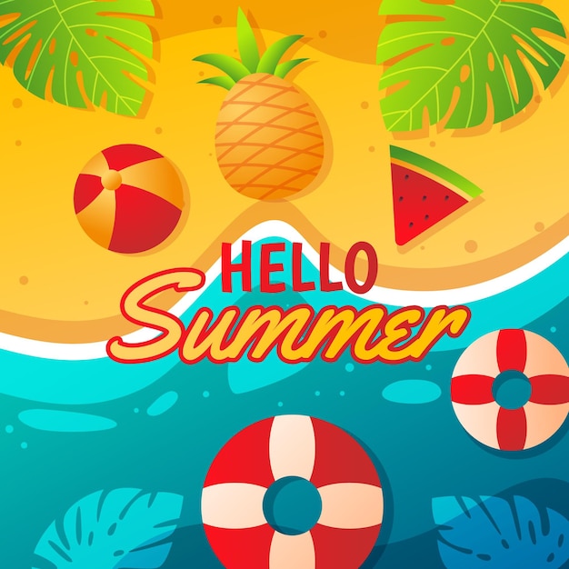 Free Vector | Gradient summer background