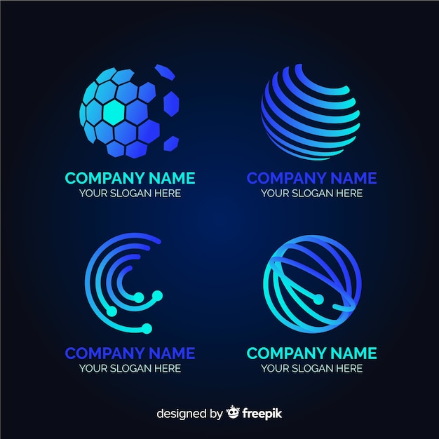 Download Free Gradient Technology Logo Template Collection Free Vector Use our free logo maker to create a logo and build your brand. Put your logo on business cards, promotional products, or your website for brand visibility.