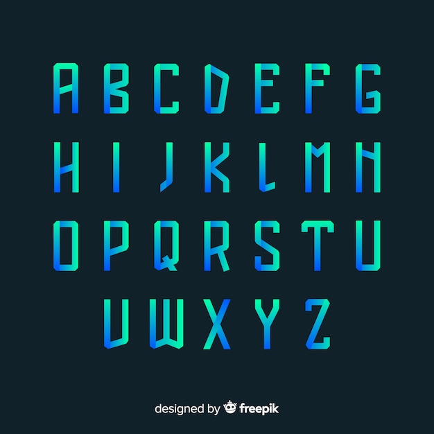 Gradient typography template Free Vector