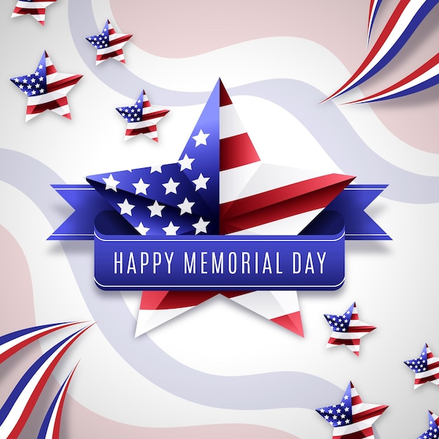 Free Vector | Gradient usa memorial day illustration