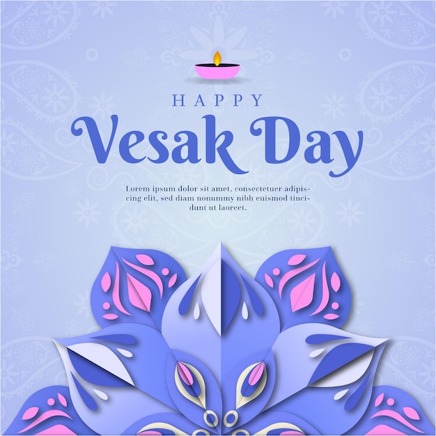 Free Vector Gradient Vesak Day Illustration