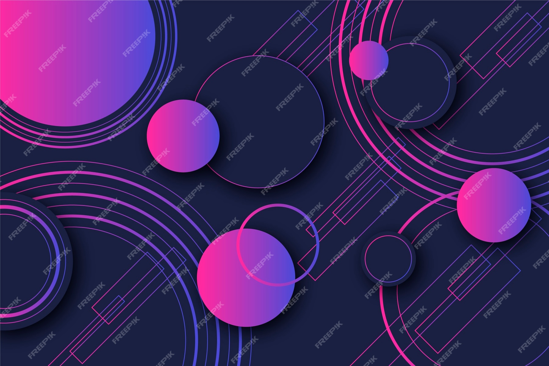 Premium Vector | Gradient violet dots and circles geometric shapes on ...