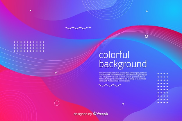 Gradient wavy shapes background Free Vector