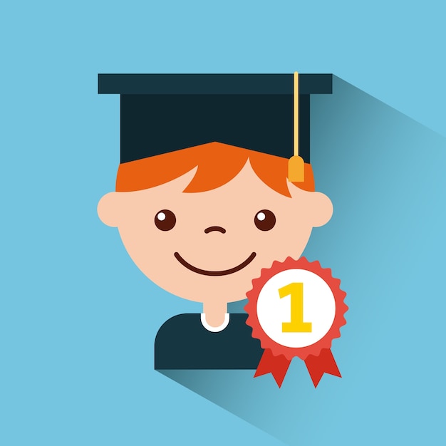 Download Graduate student happy | Premium Vector