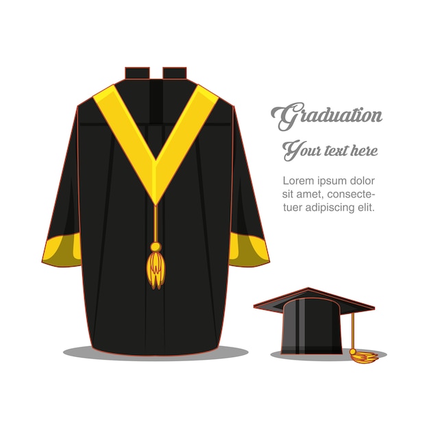 Premium Vector | Graduation card with suit uniform