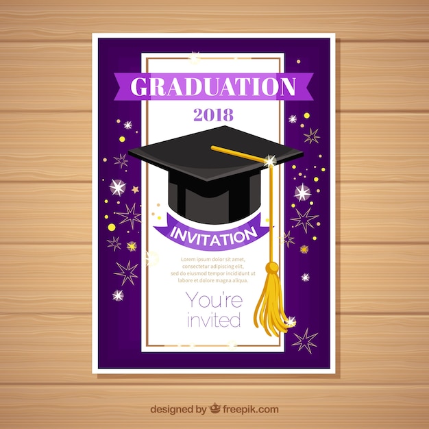 Download Graduation invitation template Vector | Free Download