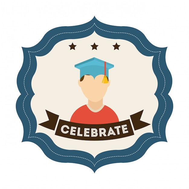 Graduation over white background Vector | Free Download