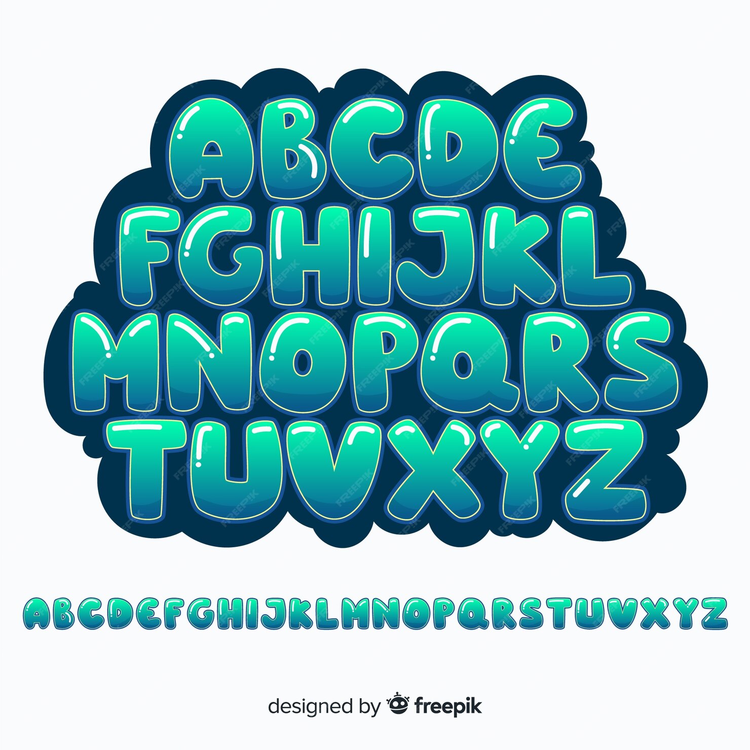 Premium Vector | Graffiti alphabet