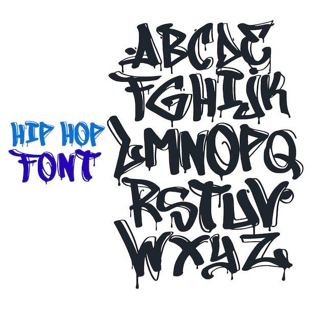 Graffiti font vector Premium Vector