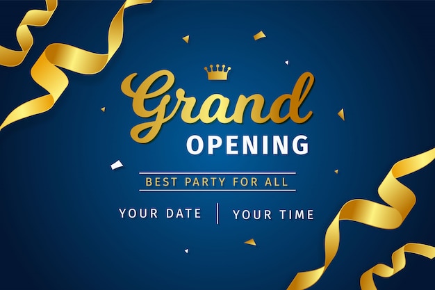 Grand opening background realistic style | Premium Vector