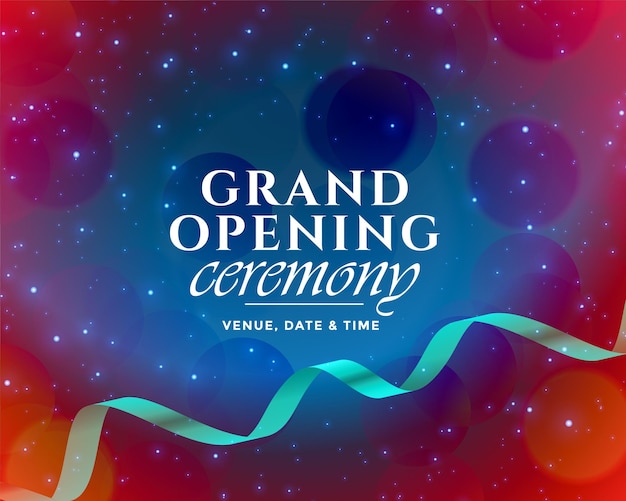 Free Vector | Grand Opening Ceremony Template Design